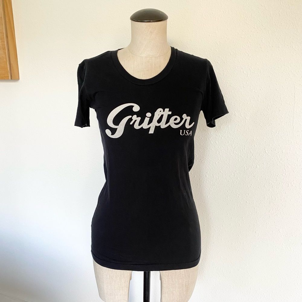 Grifter USA Motorcycle Glove Company Women’s T Shirt Size Medium Cafe Racer